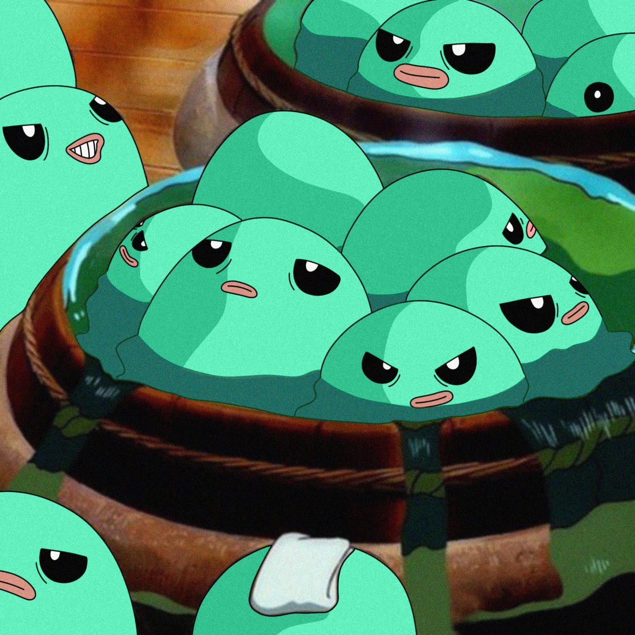 Many WAT creatures piled in baskets