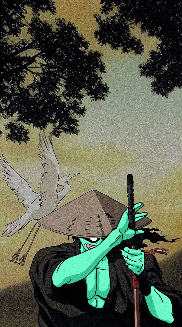 WAT dressed as a samurai
